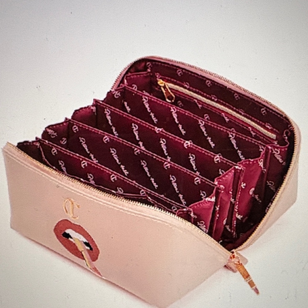 Charlotte Tilbury Pink Makeup Bag with Lipstick Design